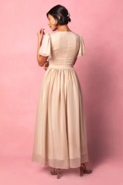 Abbie Dress In Champagne -Ivy City Co AbbieChampagne4 311766
