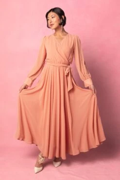 Ivy City Co 2 Andie Dress In Apricot Crush
