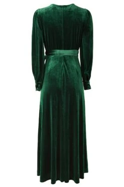 Andie Dress In Emerald Velvet - FINAL SALE -Ivy City Co AndieEmeraldVelvet Back 3ca7a408 e2b0 4945 b80f 5e620e821aba 422763
