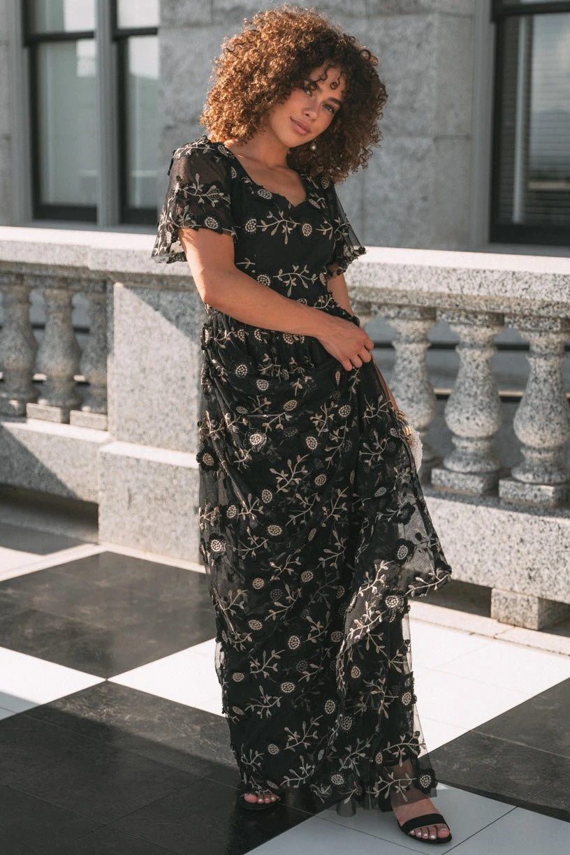 Athena Dress in Black - FINAL SALE Athena Dress In Black - FINAL SALE -Ivy City Co AthenaBlack Capitol N23 03 310867