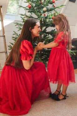 Ballerina Dress In Red - FINAL SALE -Ivy City Co BallerinaRed 5