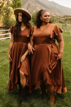 Callie Dress In Brown -Ivy City Co CallieBrown Fall23 1 366011