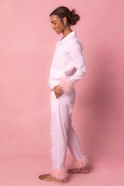 Camille Night Set With Feathers -Ivy City Co CamilleFeathers Studio Easter24 44 150912