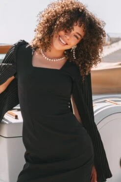 Cape Dress - FINAL SALE -Ivy City Co CapeDressBlack Capitol N23 03 798314