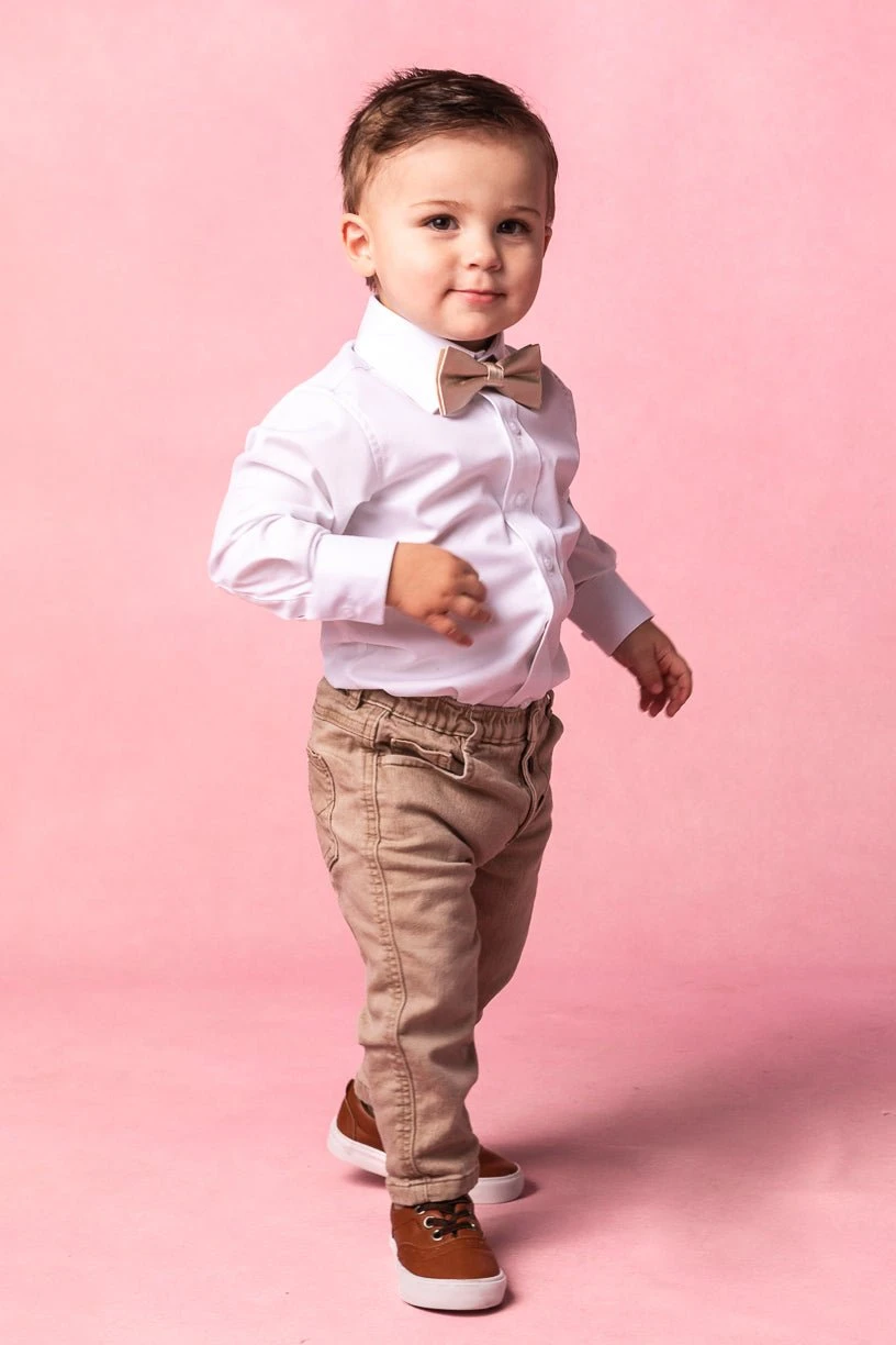 Baby Boys Henry Bow Tie in Champagne Baby Boys Henry Bow Tie In Champagne -Ivy City Co ChampagneBowtie1 630734
