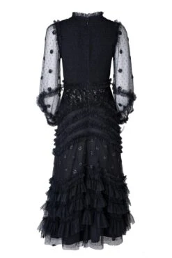 Claire Dress In Black Sequin -Ivy City Co ClaireBlackSequin back 840107