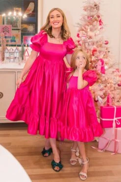 Coco Dress In Hot Pink - FINAL SALE -Ivy City Co CocoHotPink TashHome H23 37 881704