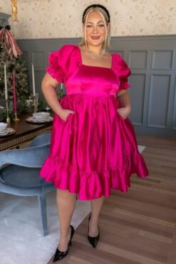 Coco Dress In Hot Pink - FINAL SALE -Ivy City Co CocoHotPink TashHome H23 48 1c27e19a d0bf 4a51 92e6 9e7c27617054 308586