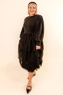 Cosette Midi Dress In Black - FINAL SALE -Ivy City Co CosetteBlack Studio F23 11 645868