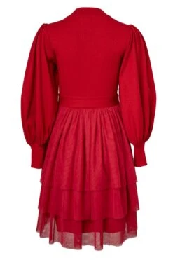 Short Cosette Dress In Red - FINAL SALE -Ivy City Co CosetteRed back 992924