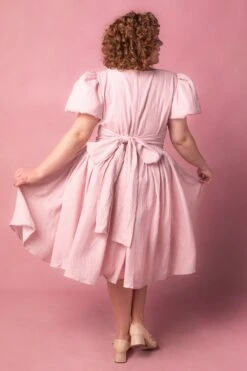 Cupcake Dress In Pink Stripe -Ivy City Co CupcakePink Studio Easter24 03 233736