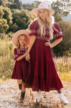 Liesl Midi Dress In Red - FINAL SALE