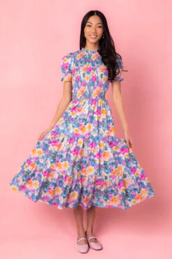 Delia Dress In Blue -Ivy City Co DeliaBlue Studio Spring3 1