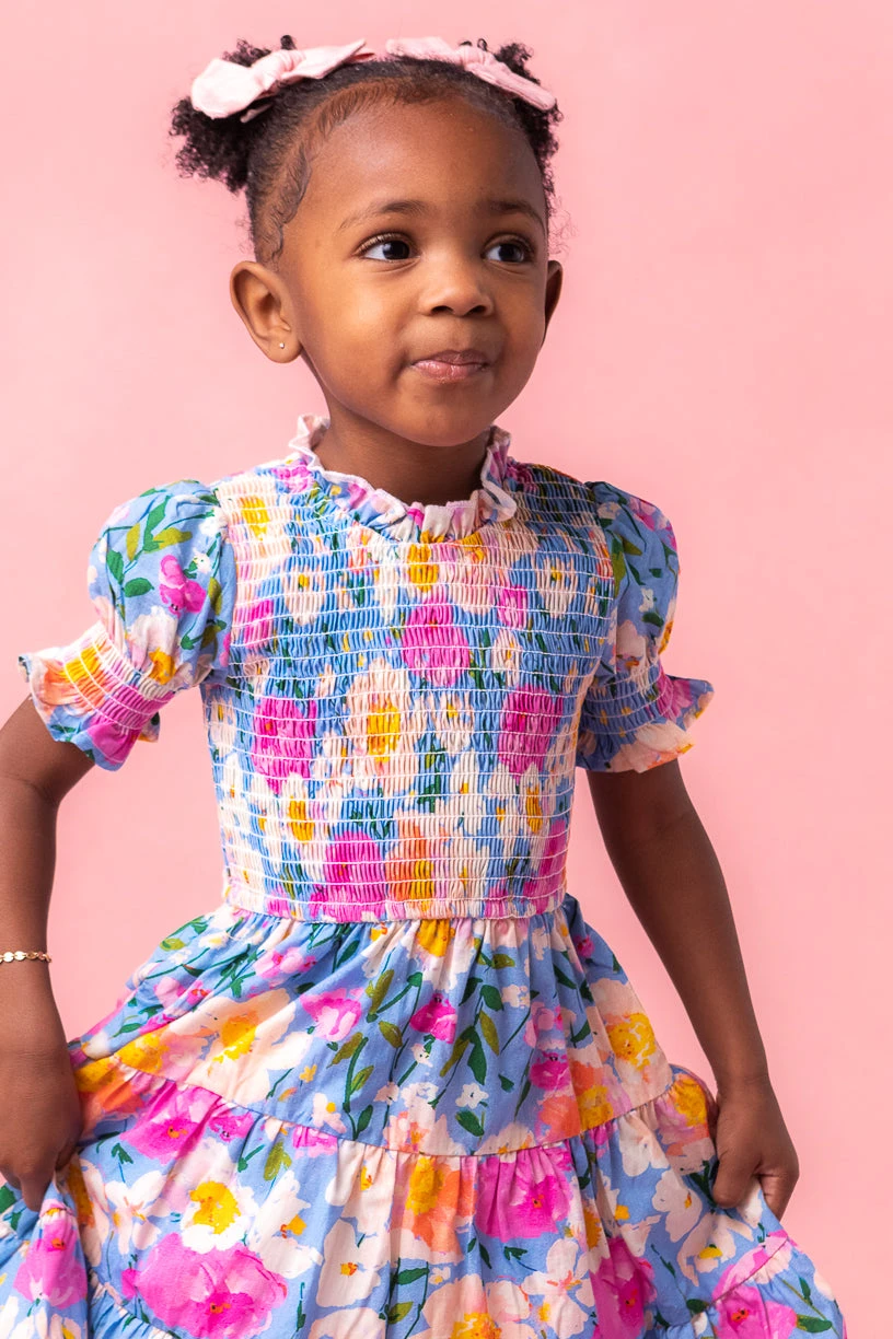 Mini Delia Dress in Blue Mini Delia Dress In Blue -Ivy City Co DeliaBlue Studio Spring3 6