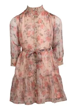 Mini Eleanor Dress In Pink Floral - FINAL SALE -Ivy City Co Elenor pink mini front 559727