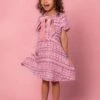 Mini Eloise Dress In Pink Tweed -Ivy City Co EloisePinkTweed 1copy2