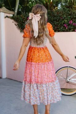 Emily Dress In Sorbet -Ivy City Co EmilySorbet Florida SS23 21 104409