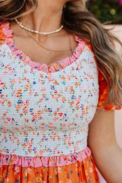 Emily Dress In Sorbet -Ivy City Co EmilySorbet Florida SS23 32 723366