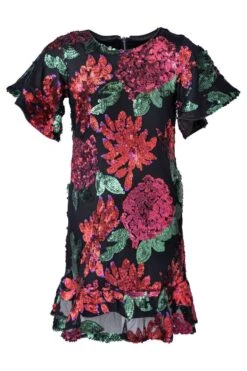 Evelyn Dress In Floral Sequin - FINAL SALE -Ivy City Co Evelyn front 831540