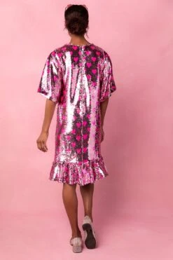 Evelyn Dress In Sequin Hearts -Ivy City Co EvelynHearts 02