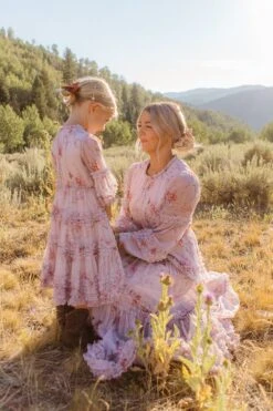 Geneva Dress In Mauve Floral -Ivy City Co Geneva Mauve 13 673270