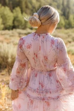 Geneva Dress In Mauve Floral -Ivy City Co Geneva Mauve 41 285262