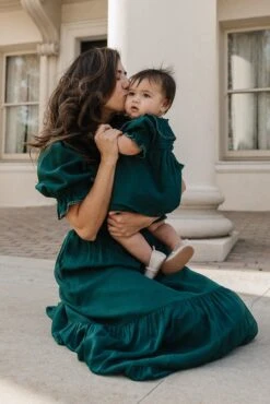 Gracie Dress In Emerald Chiffon - FINAL SALE -Ivy City Co GracieEmerald Monson W23 03 224432