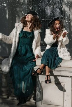 Gracie Dress In Emerald Chiffon - FINAL SALE -Ivy City Co GracieEmerald Monson W23 05 224896