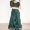 Gracie Dress In Emerald Chiffon - FINAL SALE -Ivy City Co GracieEmerald Monson W23 17 984947