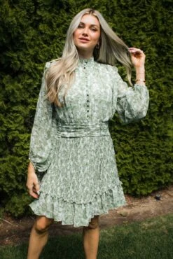 Brynley Dress In Green - FINAL SALE -Ivy City Co LA GREEN BRYNLEY 0678 250423