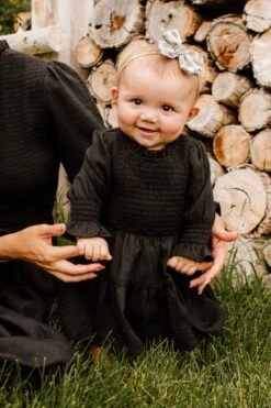 Baby Leena Dress Set In Black - FINAL SALE -Ivy City Co Leenablack ConradRanch F23 01 185592