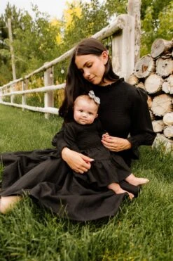 Baby Leena Dress Set In Black - FINAL SALE -Ivy City Co Leenablack ConradRanch F23 02 559873