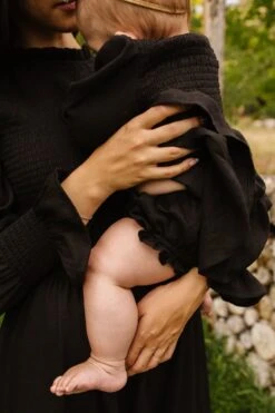 Baby Leena Dress Set In Black - FINAL SALE -Ivy City Co Leenablack ConradRanch F23 16 479913