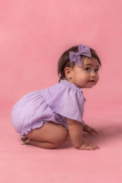 Baby Lennon Romper In Lavender -Ivy City Co LennonBaby Studio Easter24 1 567716
