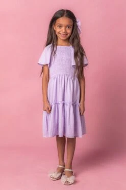 Mini Lennon Dress In Lavender -Ivy City Co LennonLav Studio Easter24 1 627785