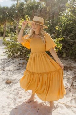 Lennon Dress In Mustard -Ivy City Co LennonMustard Florida SS23 75 f52248ba ab2a 4666 ae1a 80d616a5ce45