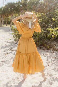 Lennon Dress In Mustard -Ivy City Co LennonMustard Florida SS23 76