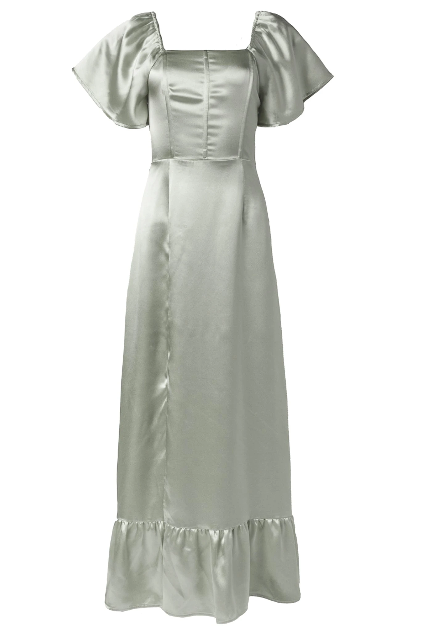 Maddie Dress in Sage Satin Maddie Dress In Sage Satin -Ivy City Co MaddieDressinSageSatin2