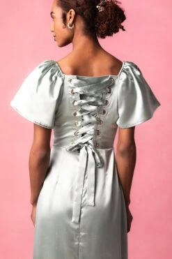 Maddie Dress In Sage Satin 4 Maddie Dress In Sage Satin -Ivy City Co MaddieSage7 722080
