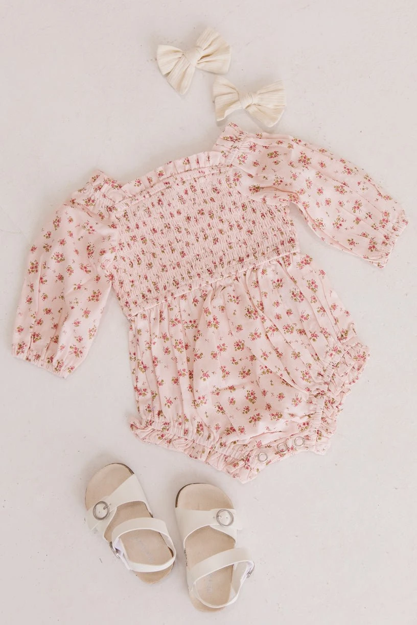 Baby Madeline Romper In Pink Baby Madeline Romper In Pink -Ivy City Co Madeline 23 4 245653