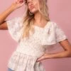 Madison Top In Eyelet Floral 1 Madison Top In Eyelet Floral -Ivy City Co MadisonTop 2 729071