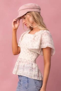 Madison Top In Eyelet Floral -Ivy City Co MadisonTop 4 940167