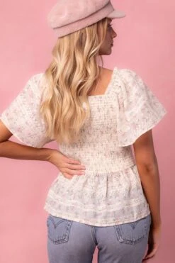 Madison Top In Eyelet Floral -Ivy City Co MadisonTop 5 758834