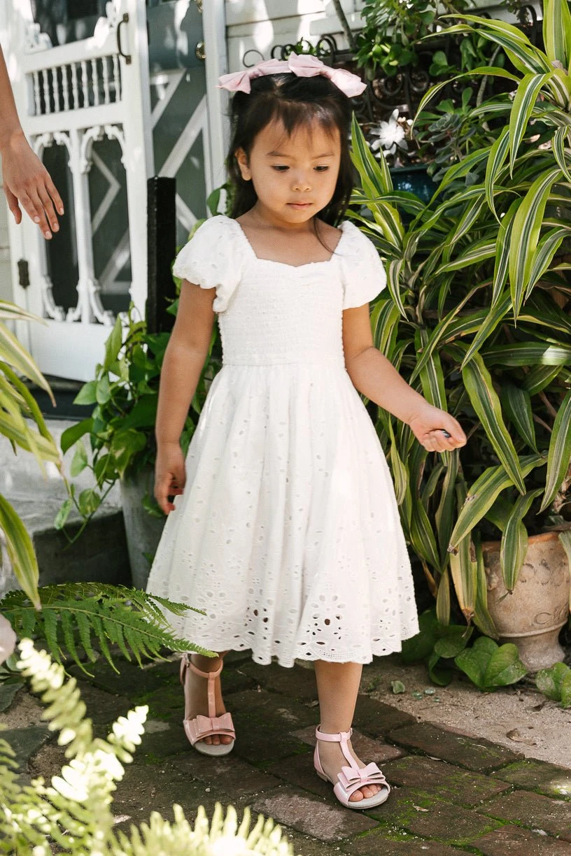 Mini Marigold Dress in White Eyelet Mini Marigold Dress In White Eyelet -Ivy City Co Marigold6 440295