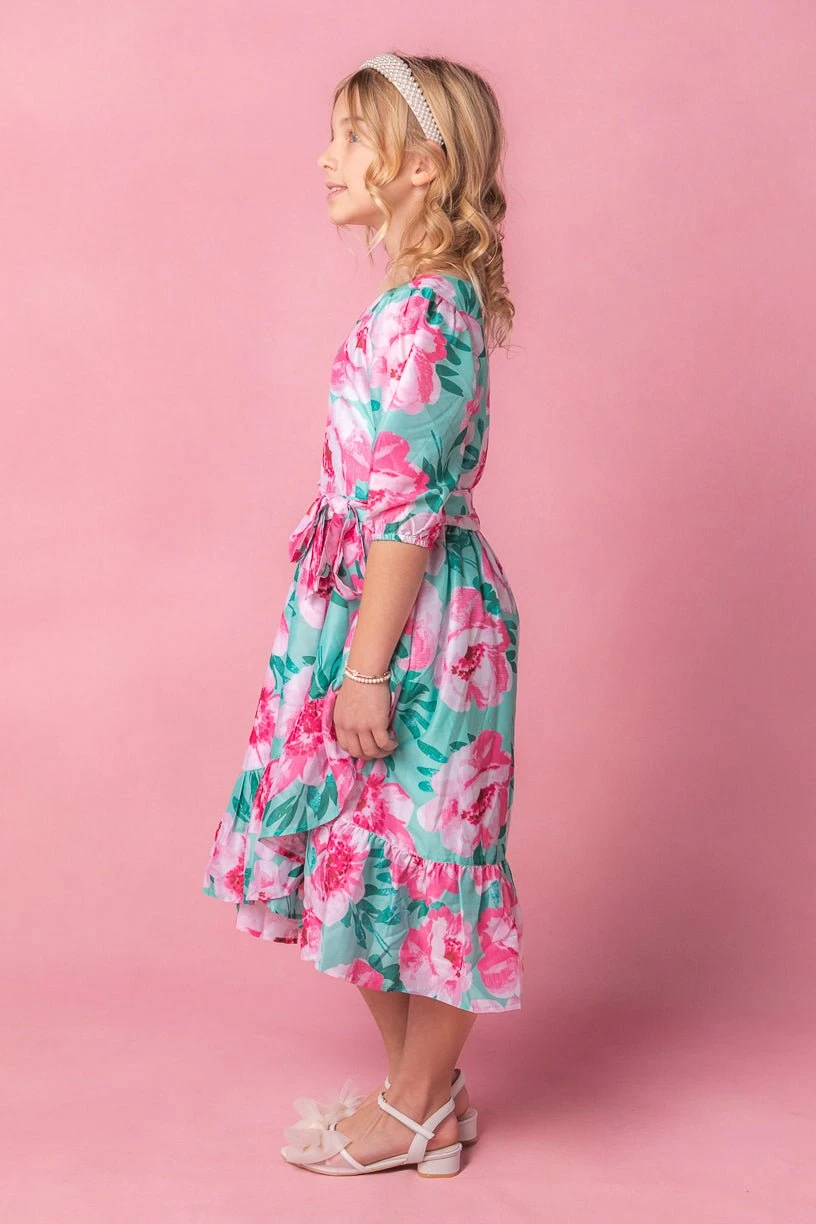 Mini Mi Amor Dress in Green Mini Mi Amor Dress In Green -Ivy City Co MiAmore studio easter24 09 729608