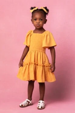 Mini Lennon Dress In Mustard