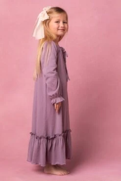 Mini Petra Long Sleeve Night Dress In Purple -Ivy City Co MiniNightgownPurple Studio Spring24 3