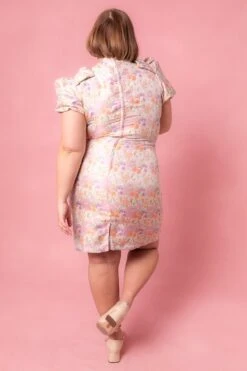 Nina Bow Dress In Pastel Jacquard -Ivy City Co NinaPastel Studio Spring1 12 682401