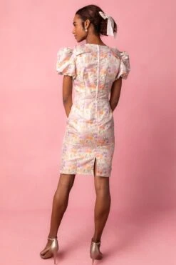 Nina Bow Dress In Pastel Jacquard -Ivy City Co NinaPastel Studio Spring1 5 581780