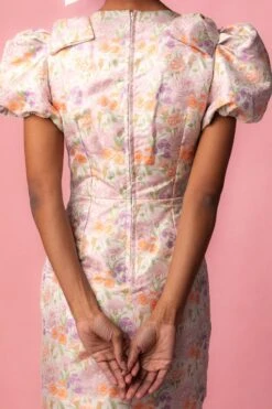Nina Bow Dress In Pastel Jacquard -Ivy City Co NinaPastel Studio Spring1 6 351217
